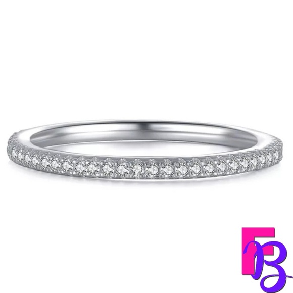 Size 10 2MM CZ Womens Eternity/Anniversary Band - Picture 9 of 13